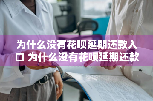 为什么没有花呗延期还款入口 为什么没有花呗延期还款入口了呢