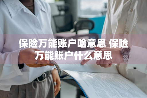 保险万能账户啥意思 保险万能账户什么意思