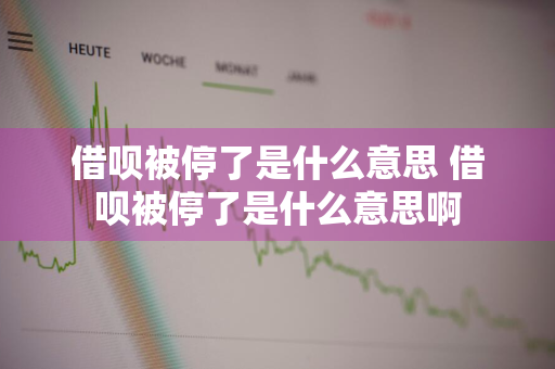 借呗被停了是什么意思 借呗被停了是什么意思啊