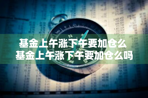 基金上午涨下午要加仓么 基金上午涨下午要加仓么吗