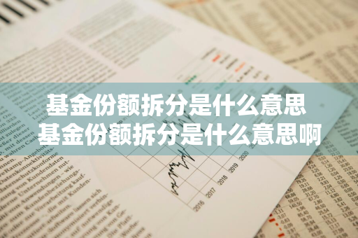 基金份额拆分是什么意思 基金份额拆分是什么意思啊
