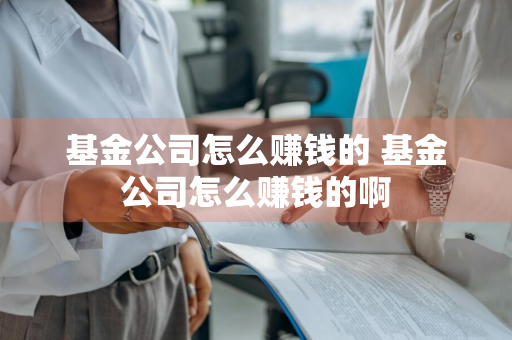 基金公司怎么赚钱的 基金公司怎么赚钱的啊