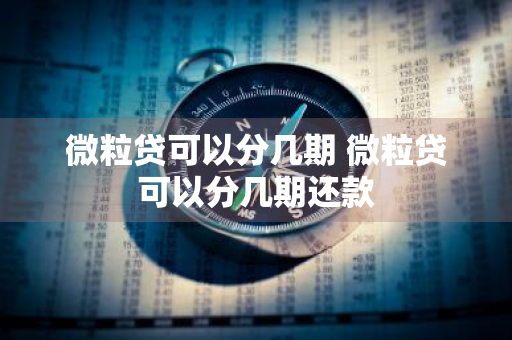 微粒贷可以分几期 微粒贷可以分几期还款