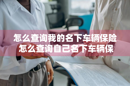 怎么查询我的名下车辆保险 怎么查询自己名下车辆保险