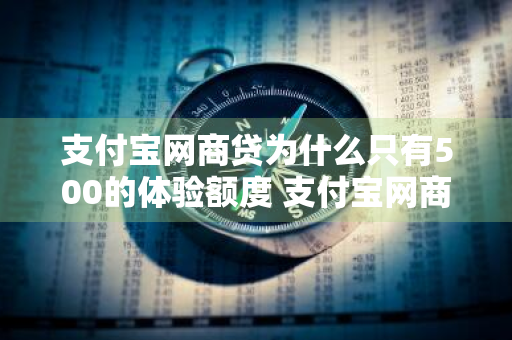 支付宝网商贷为什么只有500的体验额度 支付宝网商贷为什么只有500的体验额度了