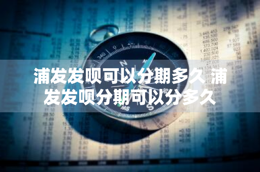 浦发发呗可以分期多久 浦发发呗分期可以分多久
