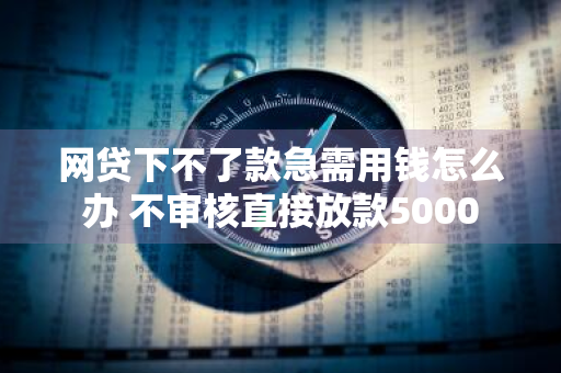 网贷下不了款急需用钱怎么办 不审核直接放款5000