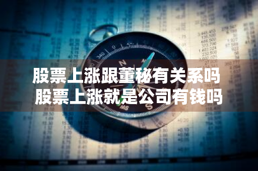 股票上涨跟董秘有关系吗 股票上涨就是公司有钱吗