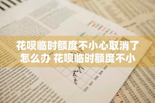 花呗临时额度不小心取消了怎么办 花呗临时额度不小心取消了怎么办呢
