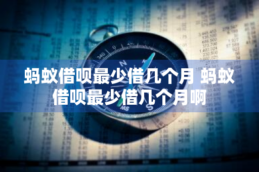 蚂蚁借呗最少借几个月 蚂蚁借呗最少借几个月啊
